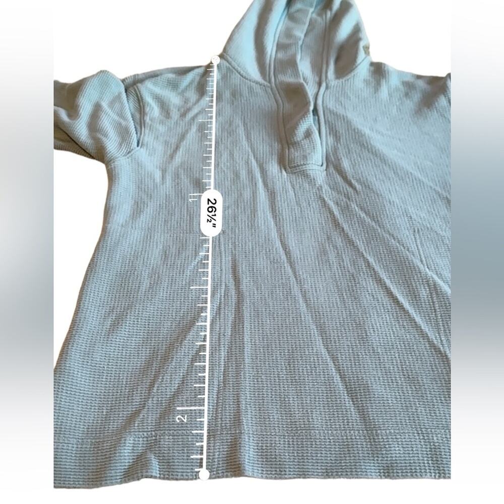 Athleta Coaster Luxe Waffle Hoodie Long Sleeve Sweatshirt in Seafoam Green Sz L - Picture 14 of 14